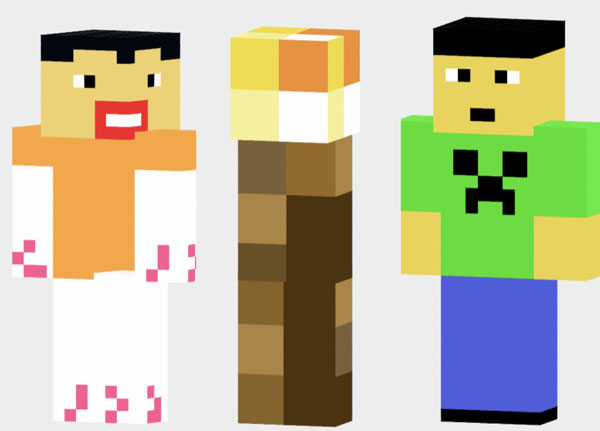 放課後等デイサービスで児童が作ったマインクラフトのスキン